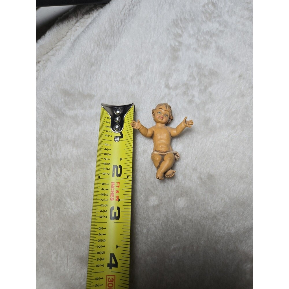 Vintage Fontanini Italy Removable Baby Jesus & Crib Manger Set Nativity Figurine - Picture 6 of 6